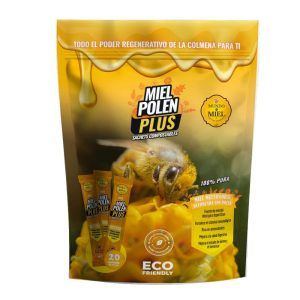 Sachet compostable miel + polen Doypack 20 unidades