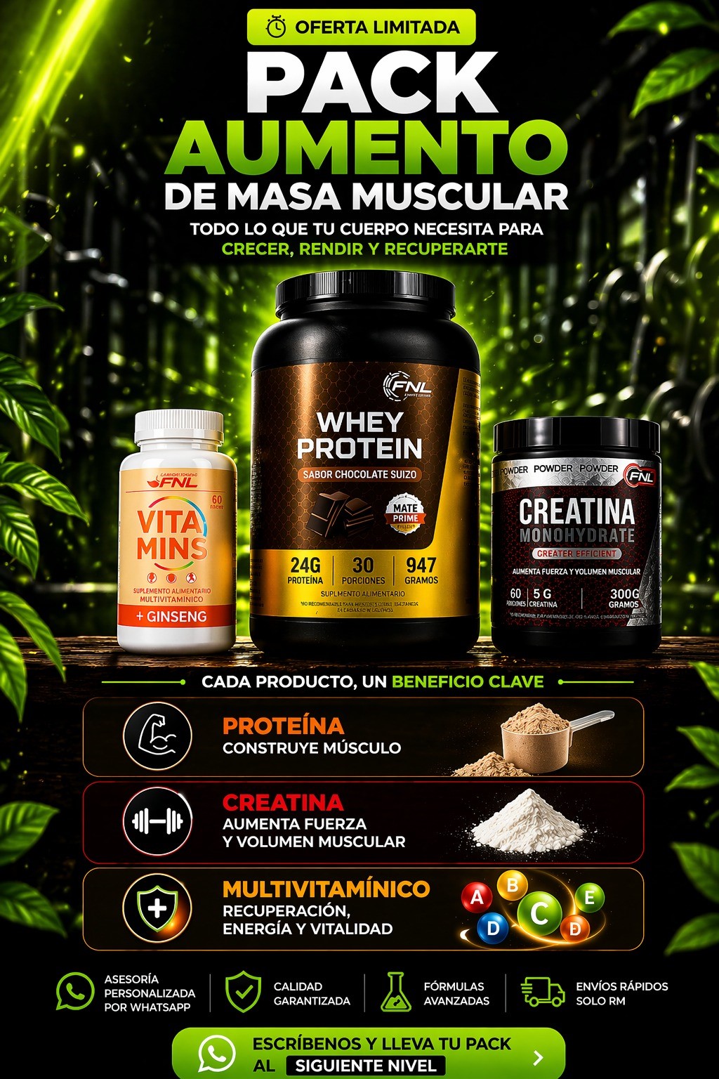 Pack Oferta $58.990 hasta agotar Stock